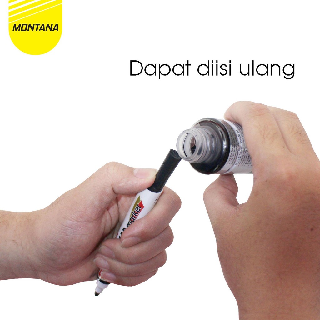 

MONTANA SPIDOL PAPAN TULIS 12 PCS WHITEBOARD MARKER ROUND TIP MW-12/LUSIN