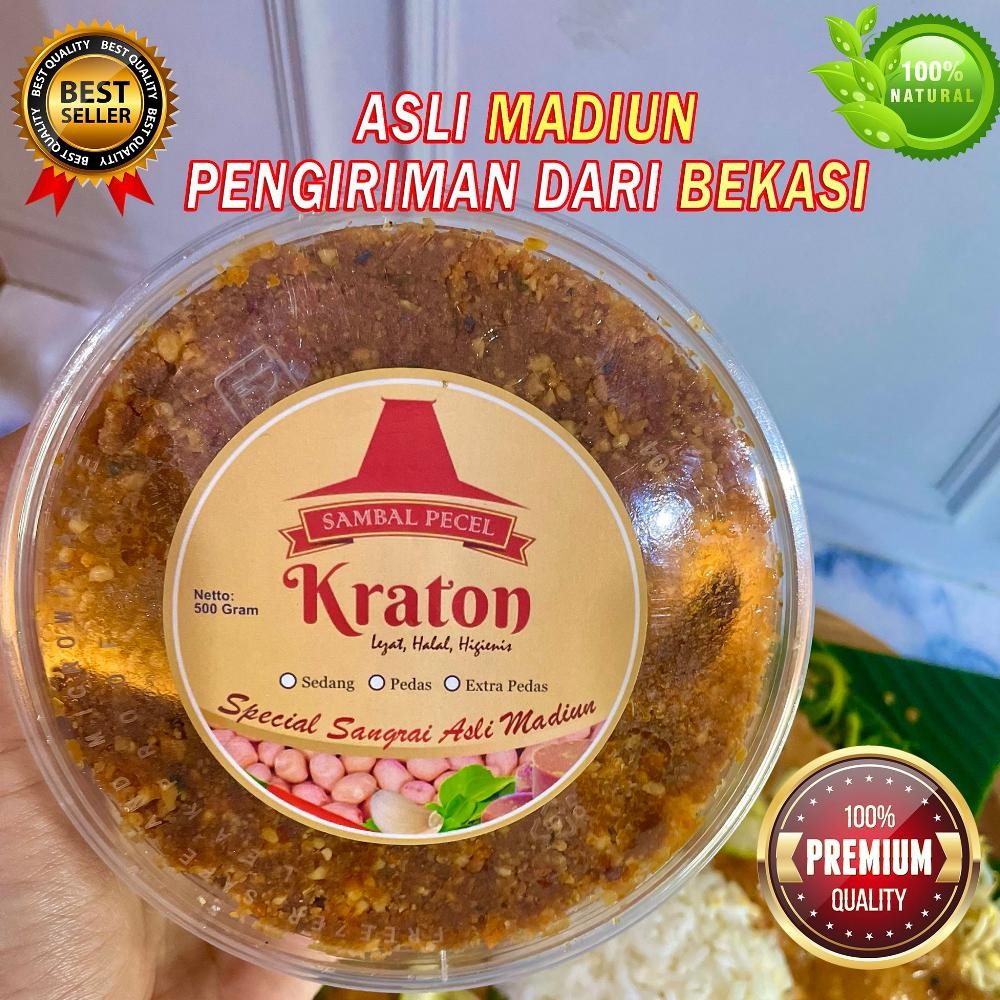 

Sambal Kacang Madiun 500 Gram Bumbu Sambel Pecel Sangrai Khas Madiun Cap Kraton RB10