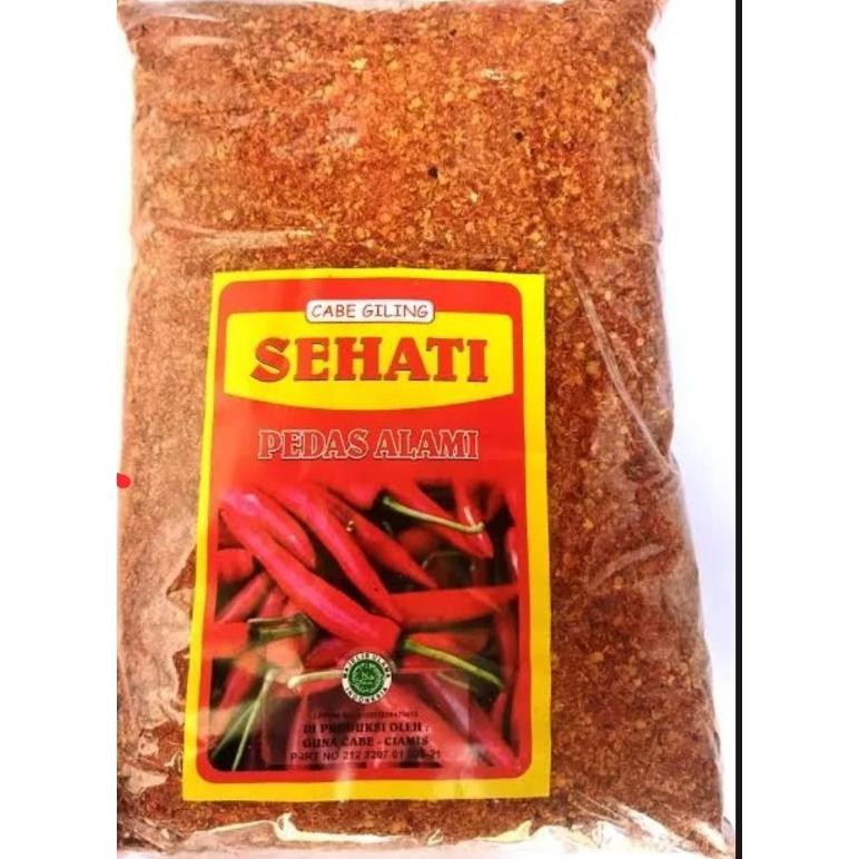 

SEHATI ( 1KG ) CABE BUBUK KASAR SEHATI KUALITAS PEDAS UNTUK SEMUAJENIS BAHAN MKANAN PEDAS RB10