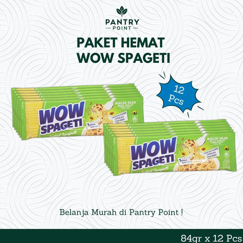 

(12 Pcs) Paket Hemat - WOW SPAGETI Carbonara Bolognese Aglio Olio Pasta Instant Spaghetti RB10