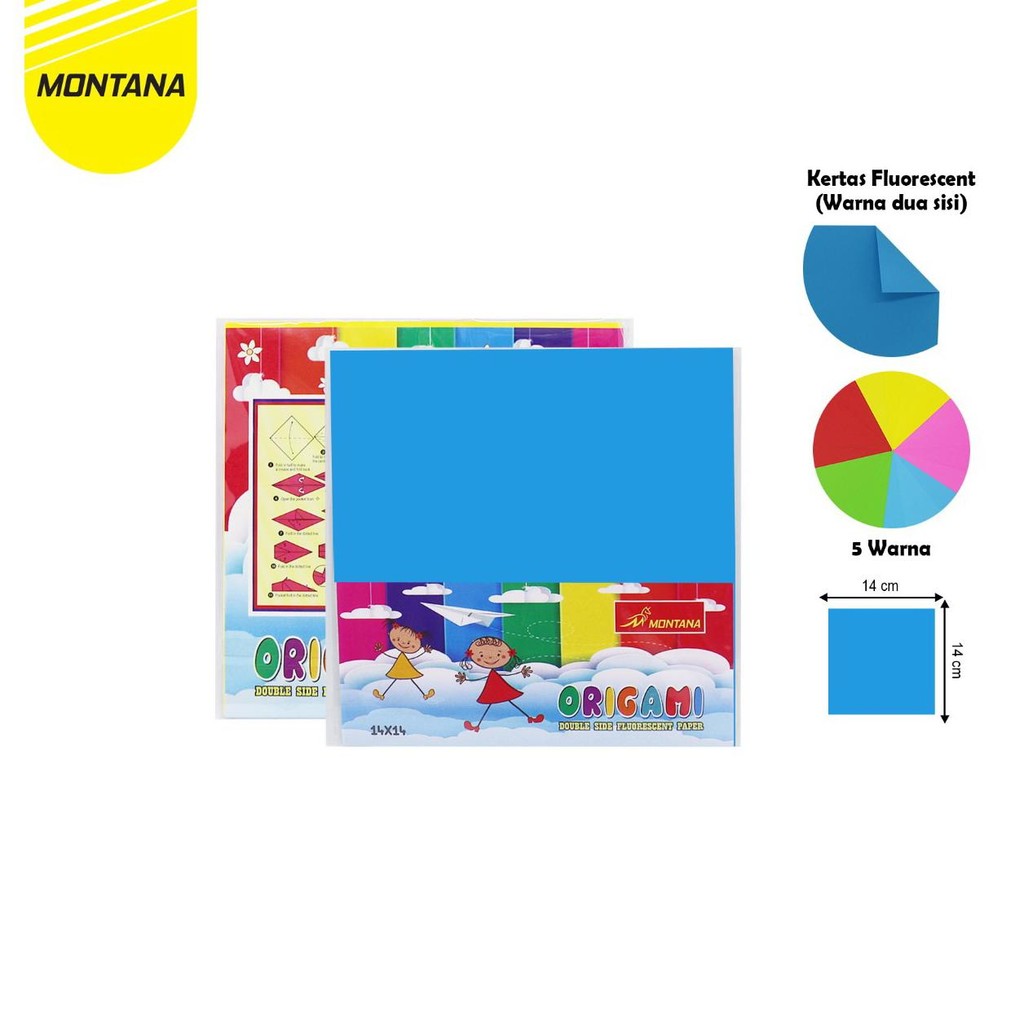 

MONTANA KERTAS LIPAT ORIGAMI WARNA 14 X 14 CM 20 LEMBAR MULTIWARNA FOLDED PAPER