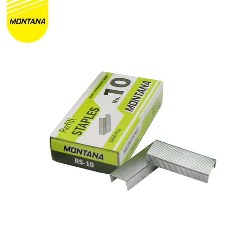

MONTANA STAPLES ISI STAPLER NO 10 4 PCS REFILL JEGREKAN HEKTER RS-10/RETAIL