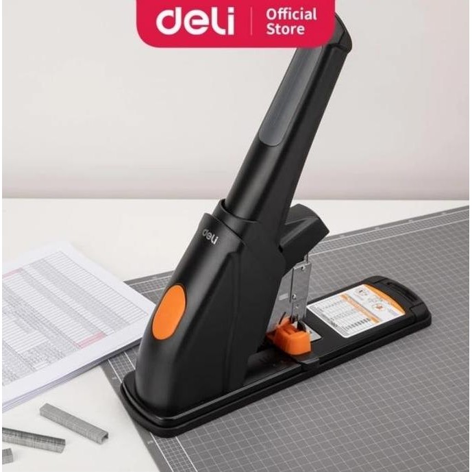 

Stapler Hekter Deli Heavy Duty E 0383 Max 210 Sheet ( 23/24) Sangat Ringan ( Satu Jari Bisa) Co