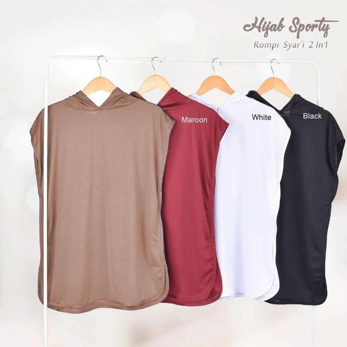 Sale  Hijab Rompi Sporty / Hijab Olahraga Wanita / Hijab Rompi Wanita Terbaru / Hijab Rompi Wanita O