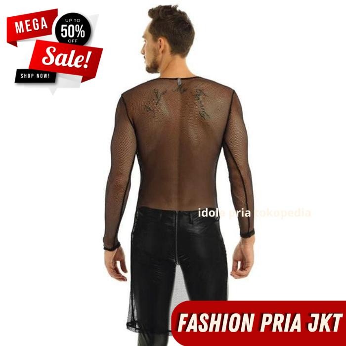 MESH LONGLINE SHIRT / MESH LONGLINE SHIRT BEST QUALITY 