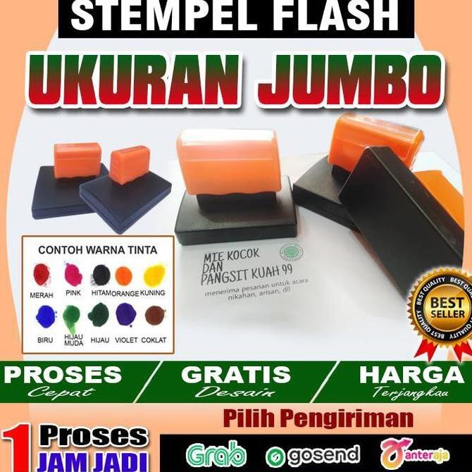 

Stempel Jumbo Ukuran Extra Besar Warna Desain Custom