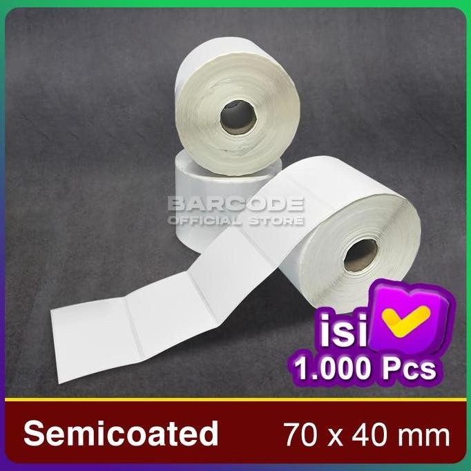 

Label Stiker Semicoat 70x40mm / 70 x 40 / 70x40 mm 1 Line1Slop