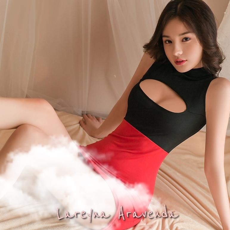 LAREYNA ARAVENDA SET LINGERIE + CD KOSTUM GAUN SEKRETARIS NAKAL LG556