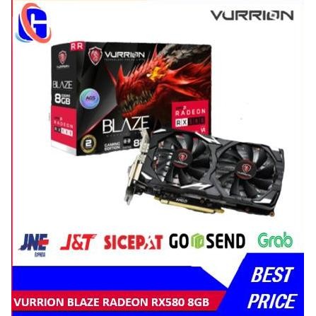 VURRION BLAZE RADEON RX580 8GB RX 580 8G RX-580 8GB AMD RADEON