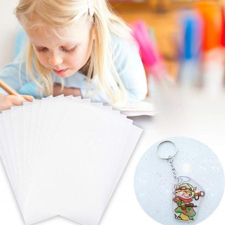 

10Pcs R A4 Heat Shrink 20X29 Cm Diy Heat Plastic Sheet Creative Semi Transparant Shrink