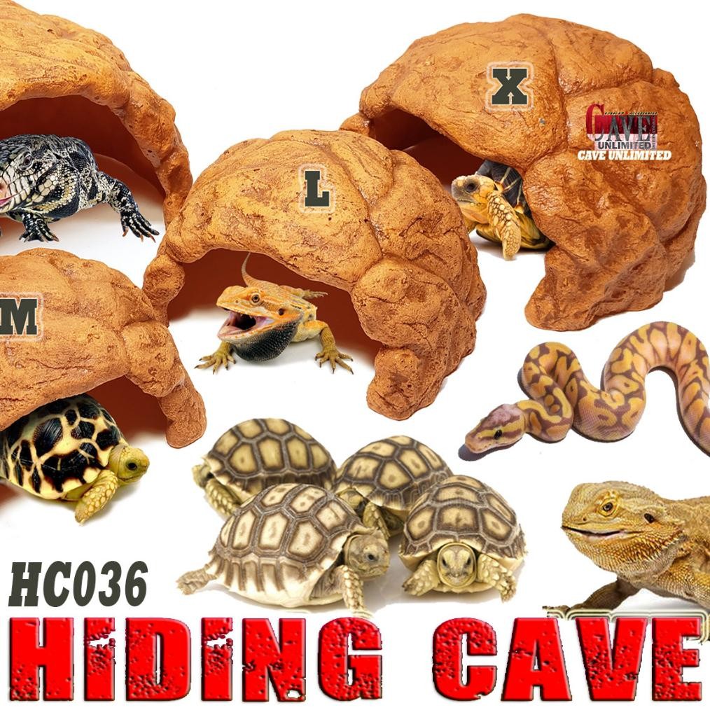 HIDINGCAVE HIDING CAVE HC036 X XTRA PERSEMBUNYIAN NGUMPET GUA GOA RUMAH TEMPAT SEMBUNYI REPTILE KADA