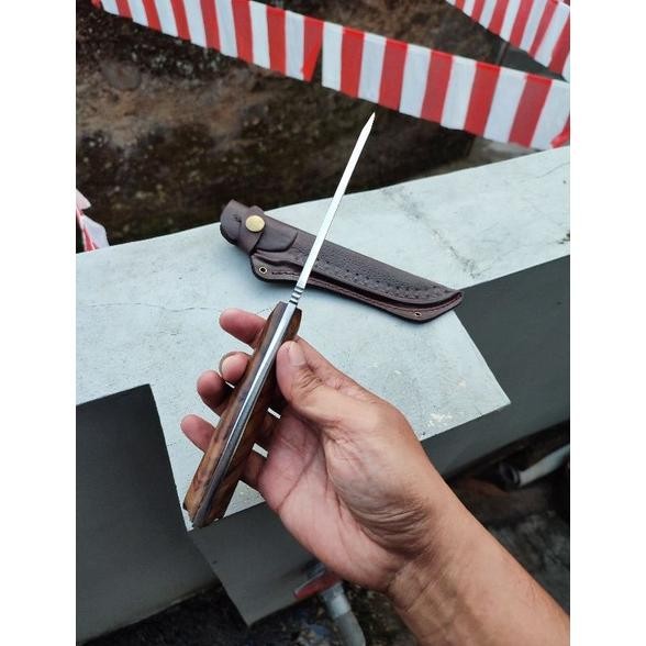 Bushcraft Outdoor Survival JS Pisau Fulltang Kayu terlaris
