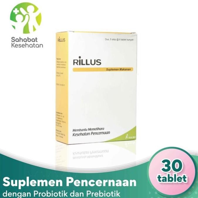 Rillus 30 Tablet Kunyah Probiotik Dan Prebiotik