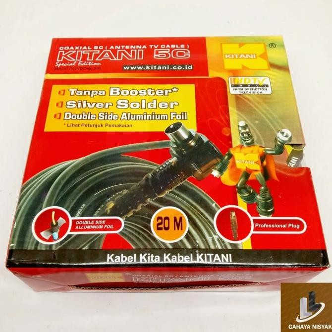 Kabel Antena Tv Kitani 5C ( Coaxial Cable ) 20Meter