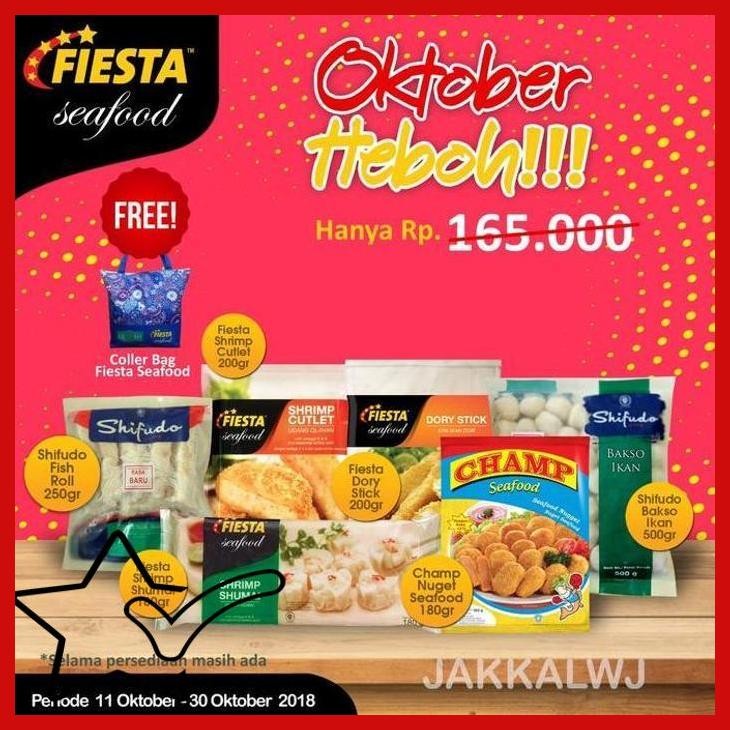 

[RMG] PROMO FIESTA SEAFOOD HEBOH DAPAT 6 KEMASAN SEAFOOD PLUS TAS TOTAL 2KG