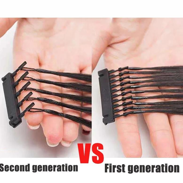 10pcs/lot 40-50cm 6D-2 hair 100% Human Hair extension Natural black 6D Hair Extension Virgin Hair 6D