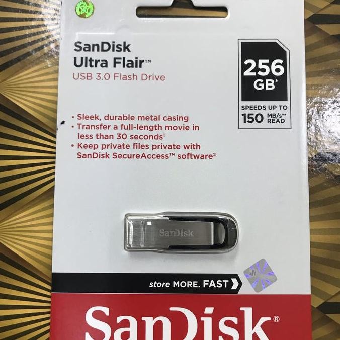 TERMURAH - ORIGINAL SANDISK FLASHDISK 256GB ULTRA FLAIR USB 3.0 FLASH DISK 256GB