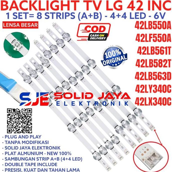 TERBARU - BACKLIGHT TV LG 42 INC 42LB550 42LF550 42LB561 42LB563 42LB582 42LY340 42LX340 LAMPU BL LE