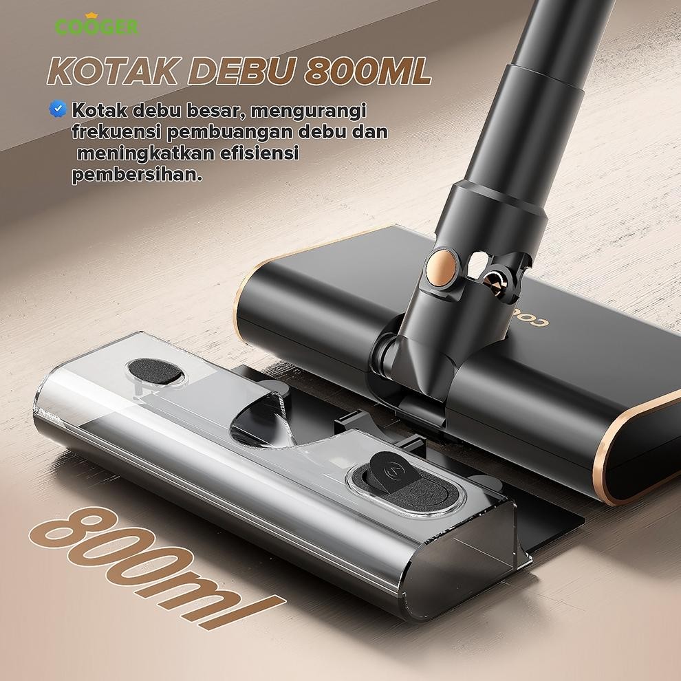 (FREE GIFT) COOGER MEDAN Vacuum Cleaner Penyedot Debu Kapasitas Debu 12000Pa 1 Liter Cordless Portab