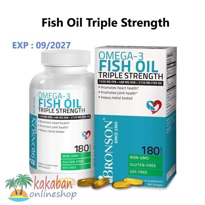 NEW BRONSON Omega-3 Fish Oil Triple Strength