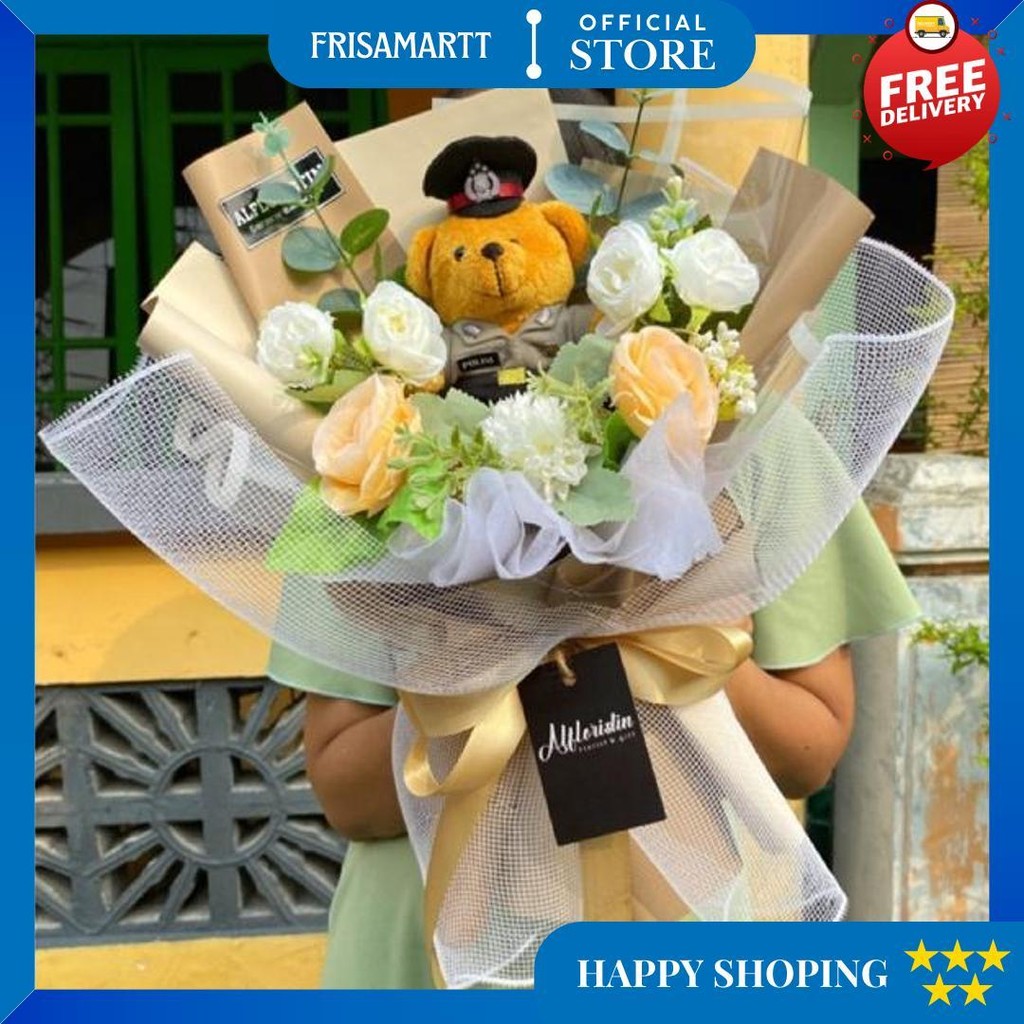 Buket Boneka Profesi / Bucket Pelantikan Polisi Tentara Tni Ad Al Au Dokter Pelaut Alfloristin Best 