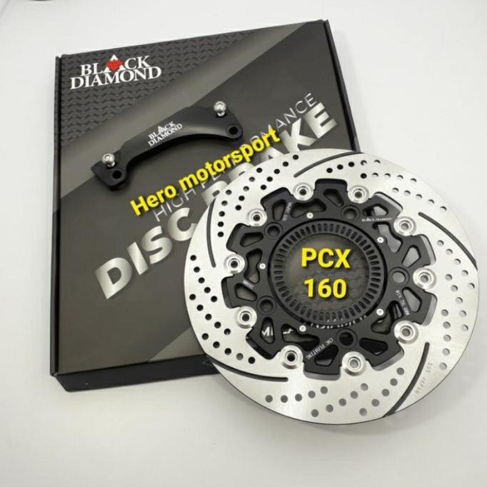Disc Piringan Cakram Depan Blackdiamond PCX 160 ABS Piringan Nyatuh Sensor 260mm Plus Breket Best