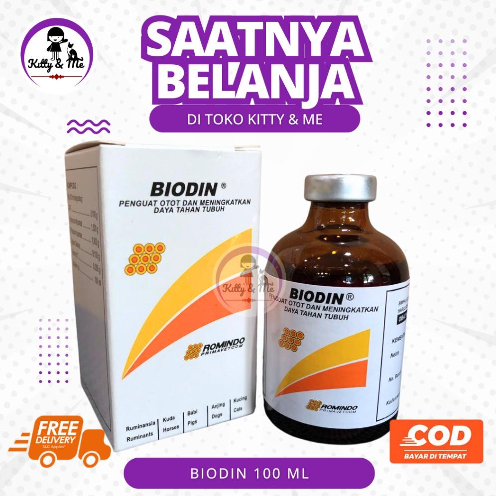 TERMURAH BIODIN 100 ML - Injeksi ATP Intramuskular Untuk Hewan Siap kirim