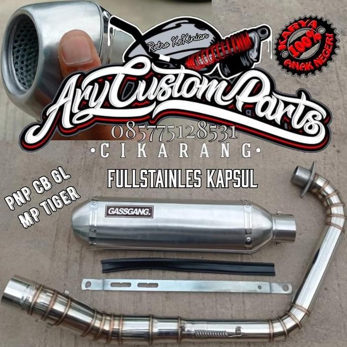knalpot racing Stainles boom pnp cb 100 cb racing gl pro gl max ter