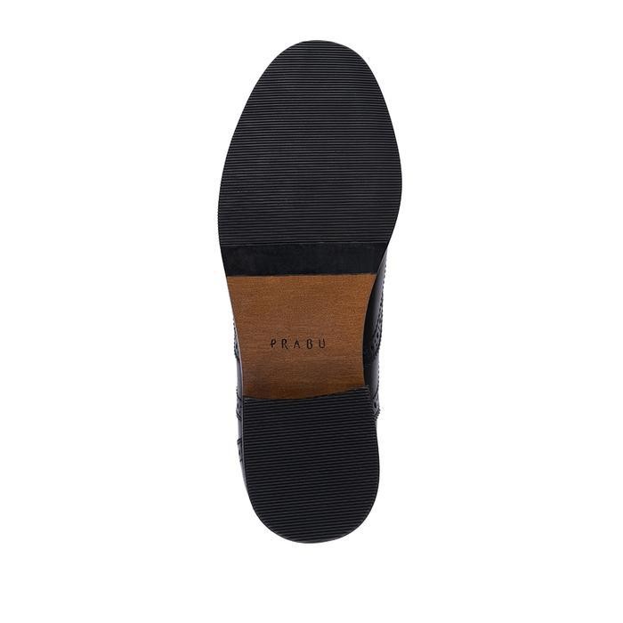 Prabu - Ratu Black Sepatu Kulit Oxford Women / Wanita Hitam Karet Shoes