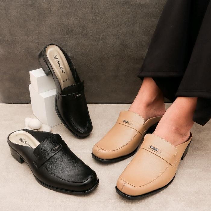 Original Scorpion 071316 & 071317 Sepatu-Sandal (Bustong) Formal/Casual/Pantofel Wanita Bahan Kulit