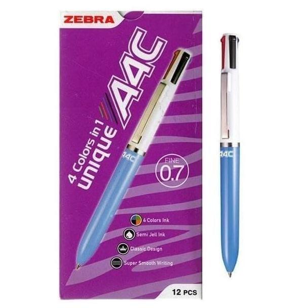 

TERLARIS - Pulpen 4 warna Zebra A4C pen multi color / Lusin