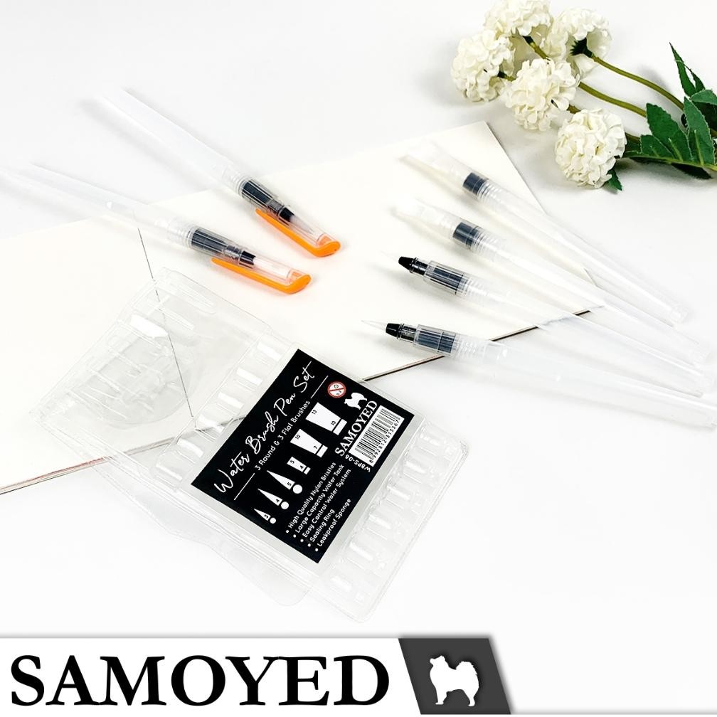 

baru samoyed wbps-06 water brush pen set 6 pcs | kuas cat air isi air