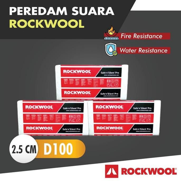 new   Peredam Ruangan / Rockwool D100 2,5cm  / Busa Peredam Suara / Rokwol