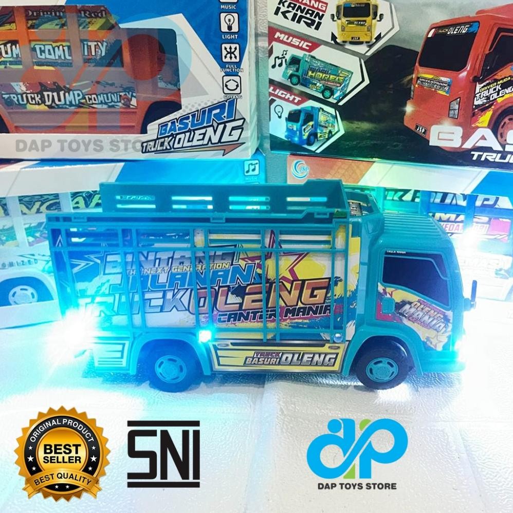 Mainan Anak Truck Oleng Basuri Musik Dan Lampu / Truk Oleng Musik Telolet / Miniatur Truck Oleng Fla