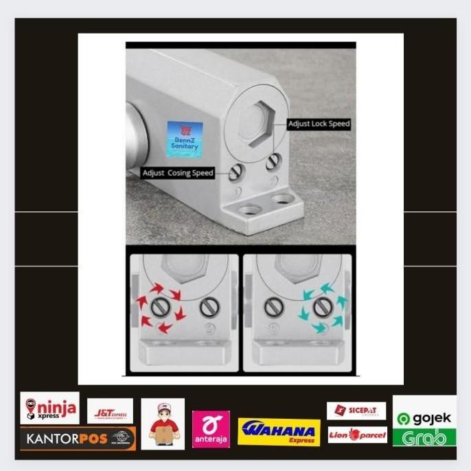 baru door closer alumunium/penutup pintu otomatis/door closer alumunium full besi