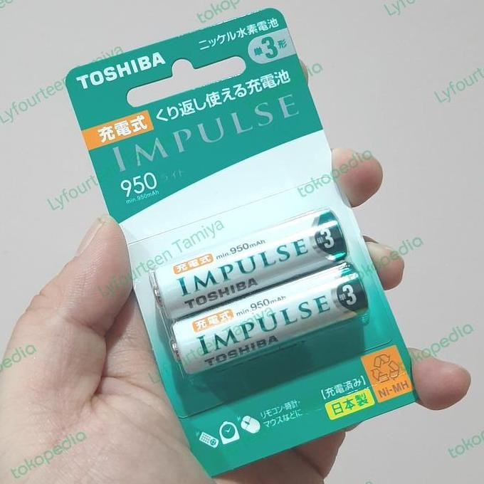 TERMURAH - Toshiba IMPLUSE Mini 4WD Rechargeable Ni-MH AA Battery Tamiya