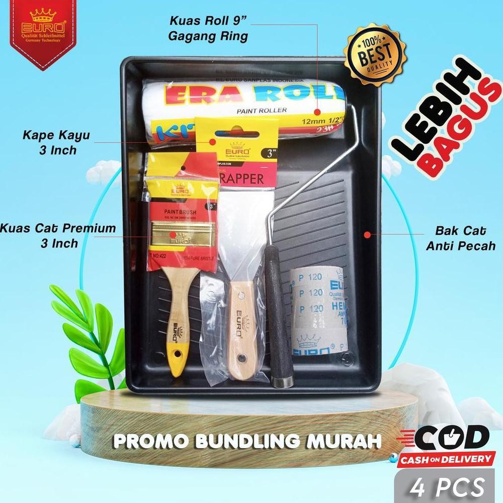 Paket Alat Cat Tembok Pertukangan Alat untuk Cat Dinding Lengkap Murah