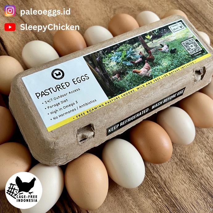 

TELUR AYAM PASTURE-RAISED ( TRUE FREE RANGE EGGS ) - 10 BUTIR (NON-GMO, CORN-FREE, SOY-FREE)