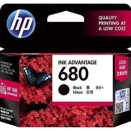 Tinta HP680 Black HP 680 680B HP680Black HP680B Hitam Original Ink Advantage Cartridge