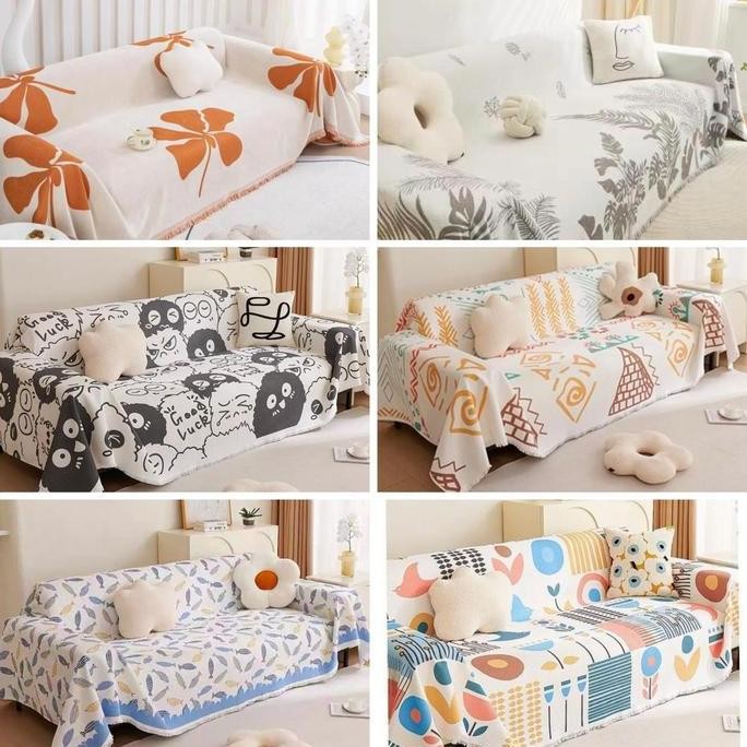 sarung sofa / selimut sofa / cover sofa / penutup sofa Kain Modern LS