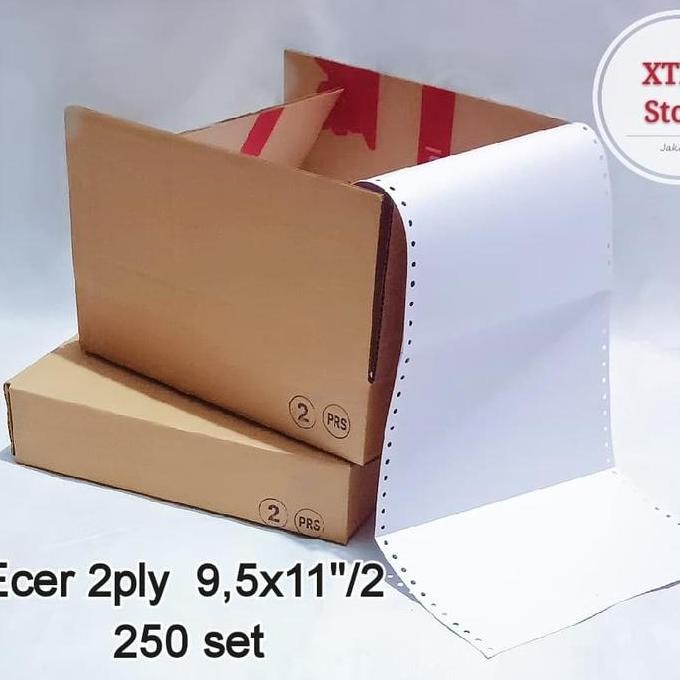 

TERBARU - ECER kertas komputer continuous form isi 500set 2 ply 9.5x11 /2