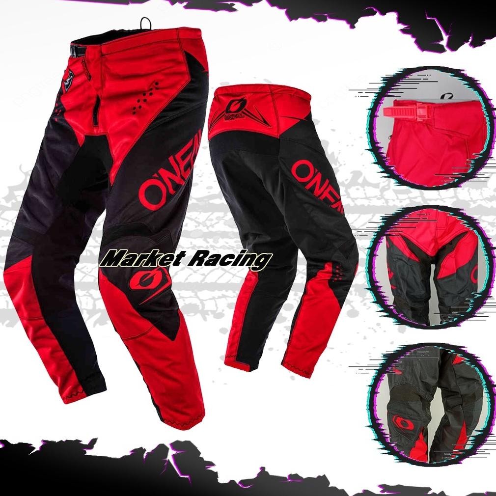Celana Cross Trail Motocross BIRU HITAM (Celana Saja) Trabas Pakaian Jersey Jerset pants Motor Cros 
