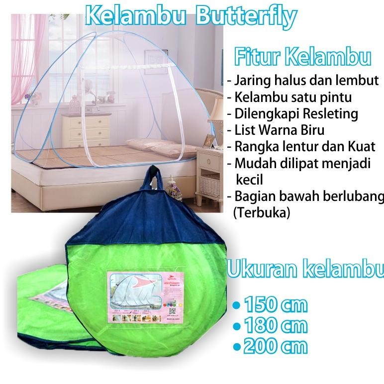 Kelambu Tidur Anti Nyamuk Tenda Lipat Bayi Anak Dewasa Tudung Kasur Selambu New Product