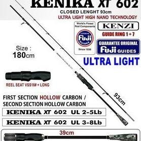 BEBAS ONGKIR - JORAN KENZI KENIKA XT 602 ULTRA LIGHT 2-5lbs 3-8lbs Fuji Guides Spinning pancing