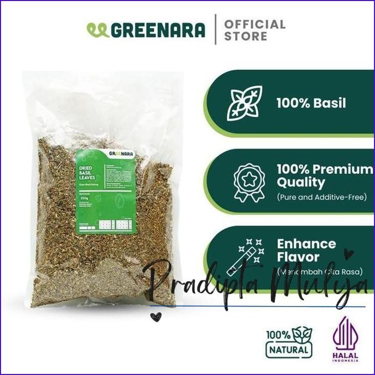 

Murah..!! Daun Basil Kering 250Gr / Dried Basil Leaves