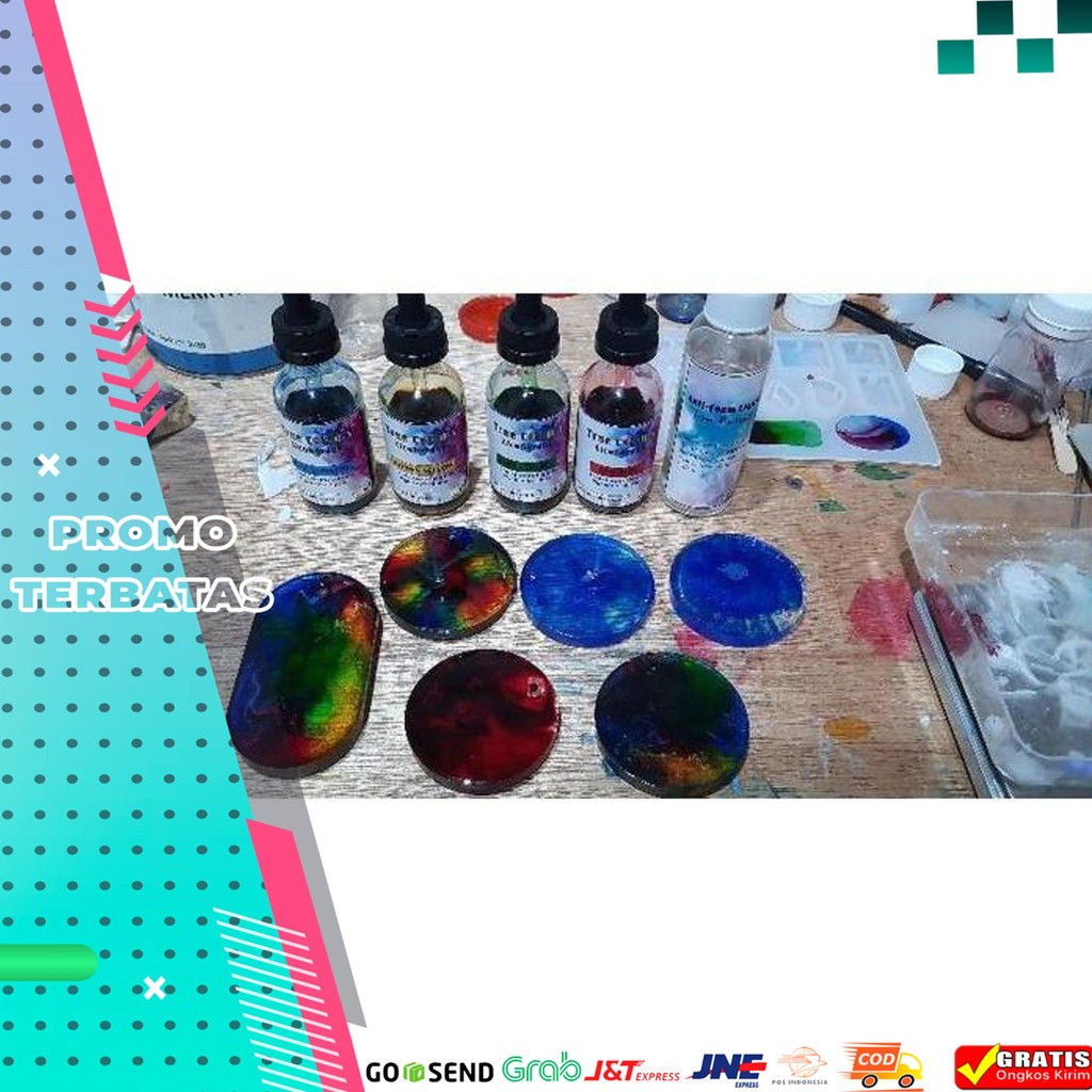 

GOSEND PAKET ALCOHOL INK (11 WARNA)/ PIGMEN PEWARNA TRANSPARANT UNTUK EPOXY
