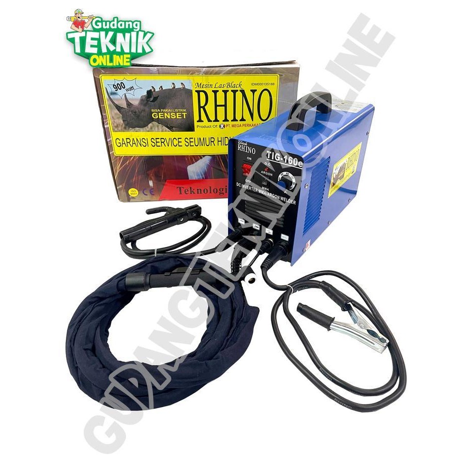 Mesin Las Argon Tig-160E Rhino 160 900Watt / Mesin Las Listrik Tig 160E Trafo Travo Trapo Las - Inve
