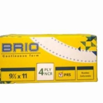 

TERMURAH - Kertas Komputer Brio K4:2 NCR Putih Merah Kuning Hijau