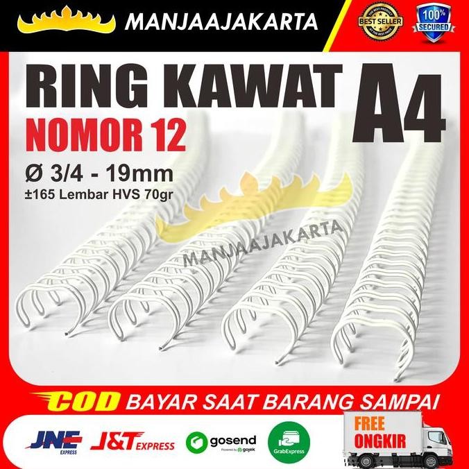 

BEBAS ONGKIR - spiral kawat jilid A4 3/4 nomer 12 ring kawat spiral jilid kertas buku