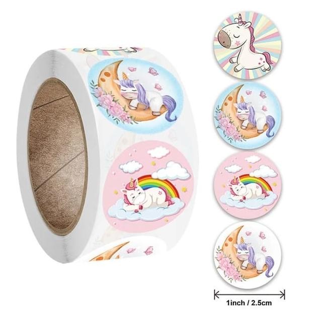 

Stiker Roll Reward Isi 500 Pcs Bulat Anak Ucapan Motivasi Hiasan Animal Hewan Unicorn Lucu Thank You Ready